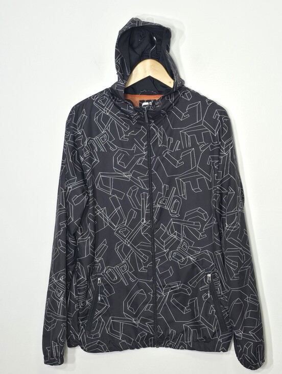 Orage Other - Orage Black White Windbreaker Lightweight Hooded Zip Pockets Jacket Size Small